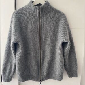 Reformation Dennis Oversized Full Zip Cashmere Cardigan